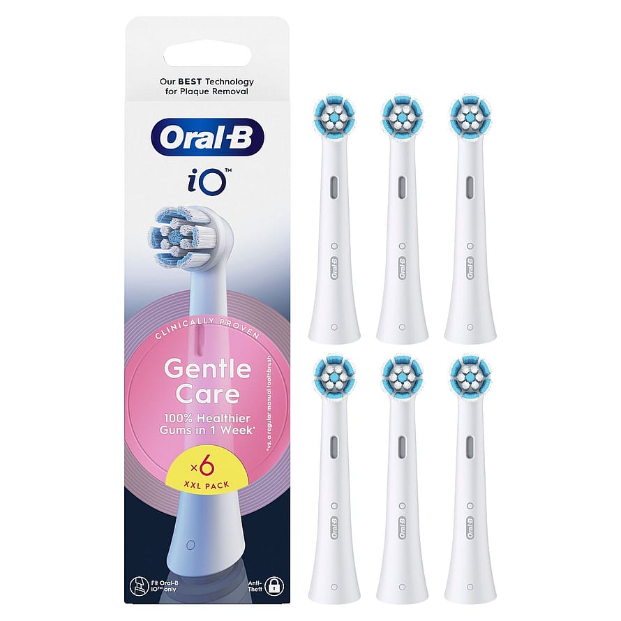 Oral-B iO Gentle Care Børstehoveder Hvid 6 stk
