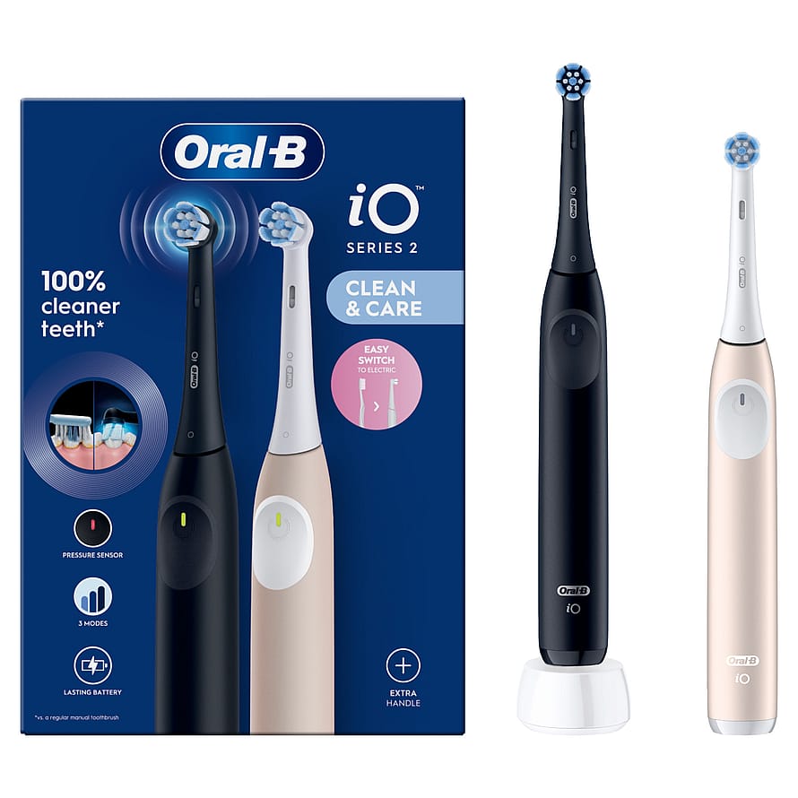 Oral-B iO2 Series Duo Eltandbørtse Night Black/Calm Pink
