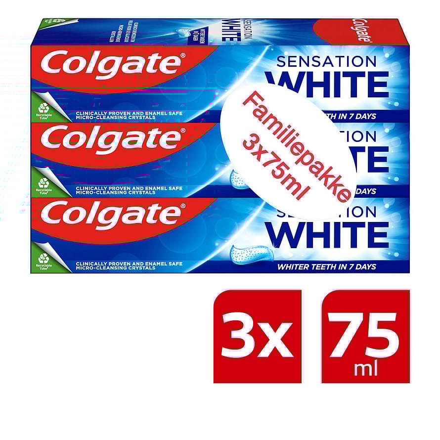 Colgate Tandpasta Sensation White 3x75 ml