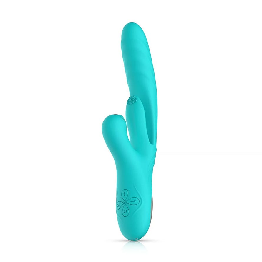 Good Vibes Only Flapping Thrusting Rabbit Vibrator