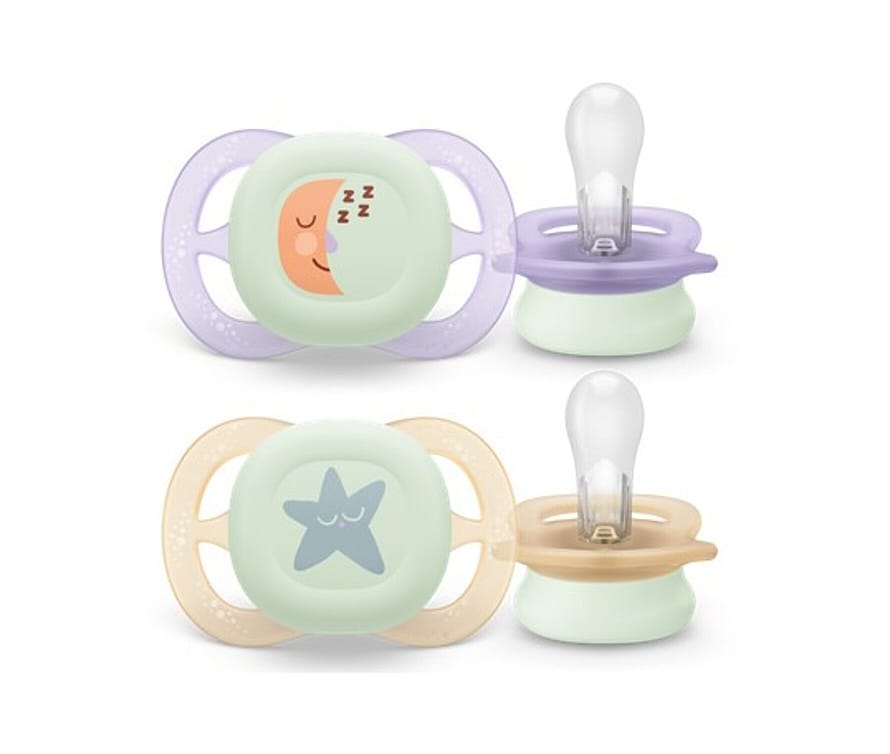 Philips Avent Ultra Air lyserød/lysegul 2-Pak 0-2 m Nighttime