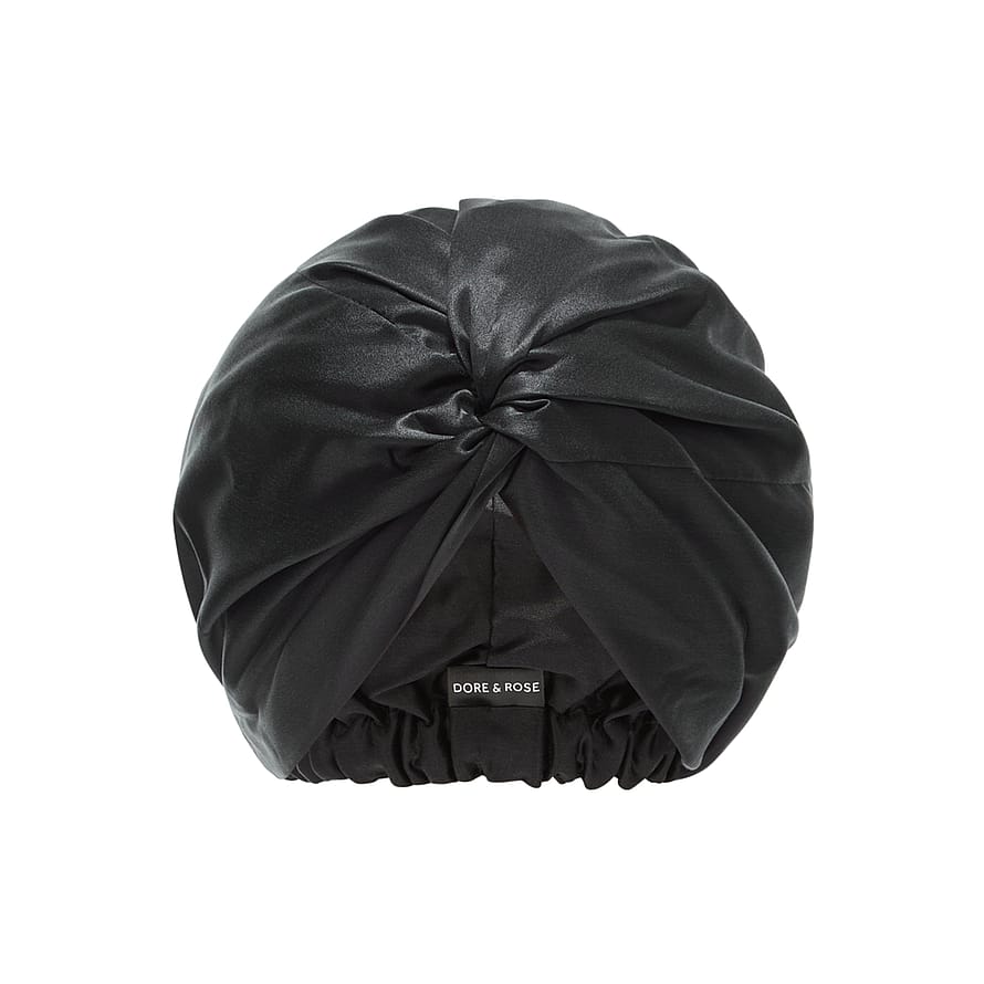 Dore & Rose Premium Silk Bonnet Black