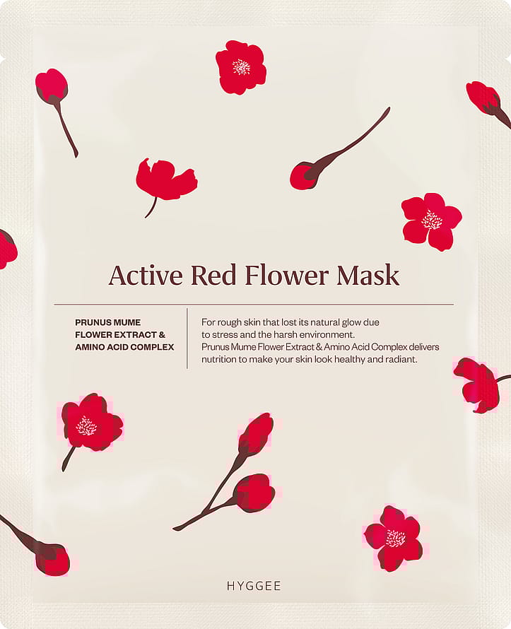 Hyggee Active Red Flower Mask