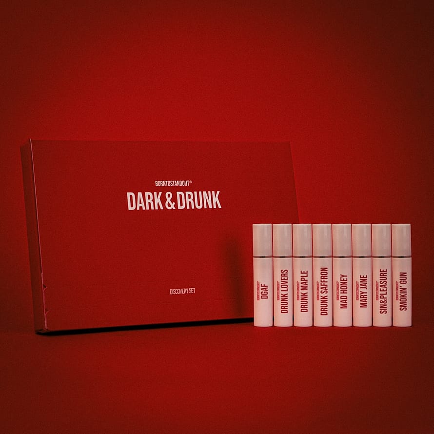 BORNTOSTANDOUT Dark & Drunk Discovery Kit 8 x 2 ml