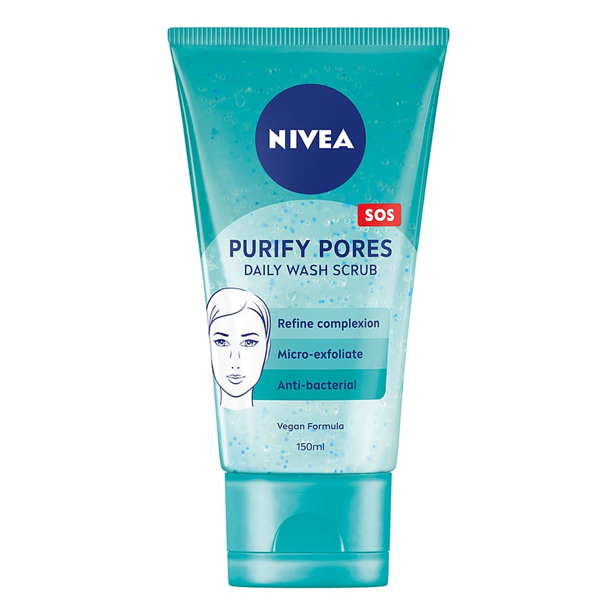 NIVEA Purify Pores Daily Wash Scrub 150 ml