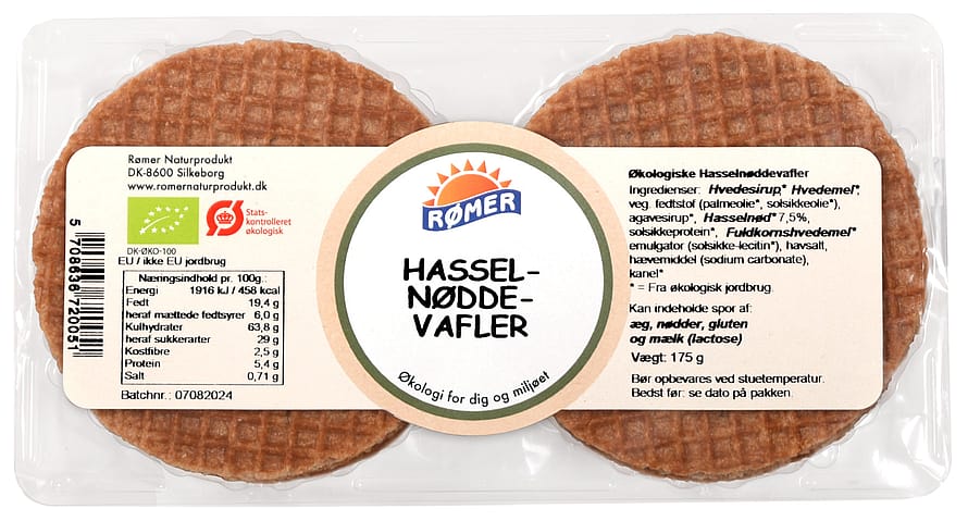 Rømer Vafler m. hasselnødder Ø 175 g