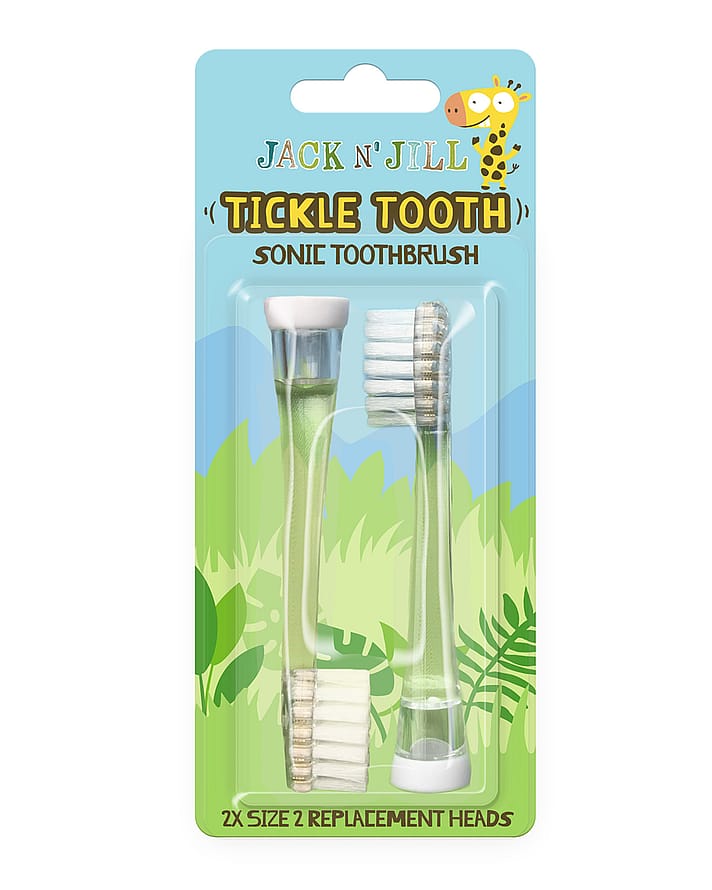 Jack n' Jill Tandbørstehoveder til Tickle Tooth 2 stk