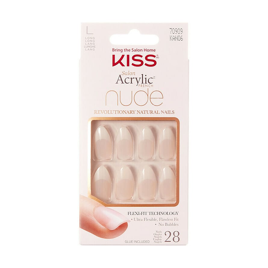 Kiss Acrylic Nude Artificial Nails Nude