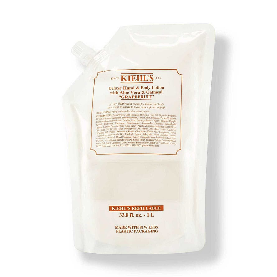 Kiehl’s Deluxe Hand & Body Lotion with Aloe Vera & Oatmeal 1000 ml