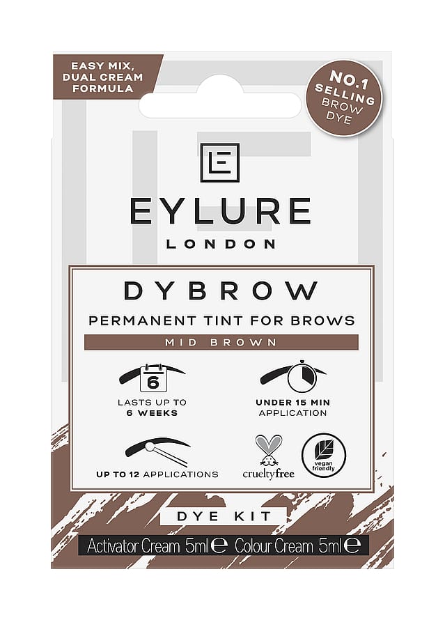 Eylure Dybrow Permanent Tint For Brows Mid Brown