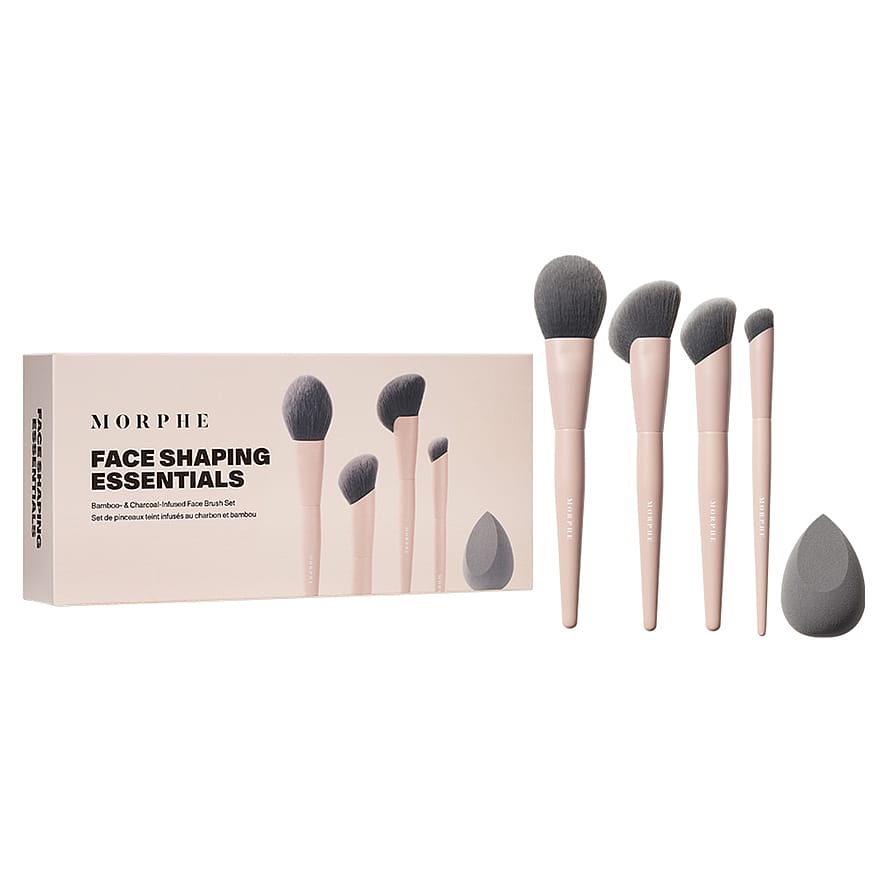 Morphe Shaping Essentials Bamboo & Charcoal Infused Face Brush Set