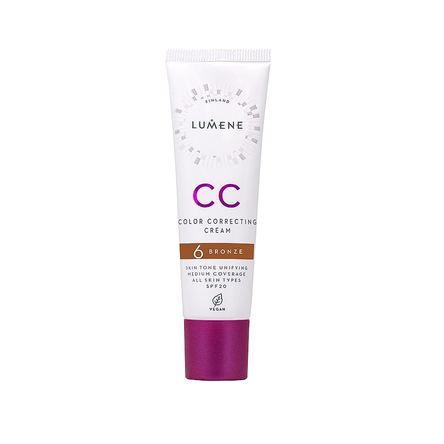 Lumene CC Color Correcting Cream SPF20 Foundation 6 Bronze