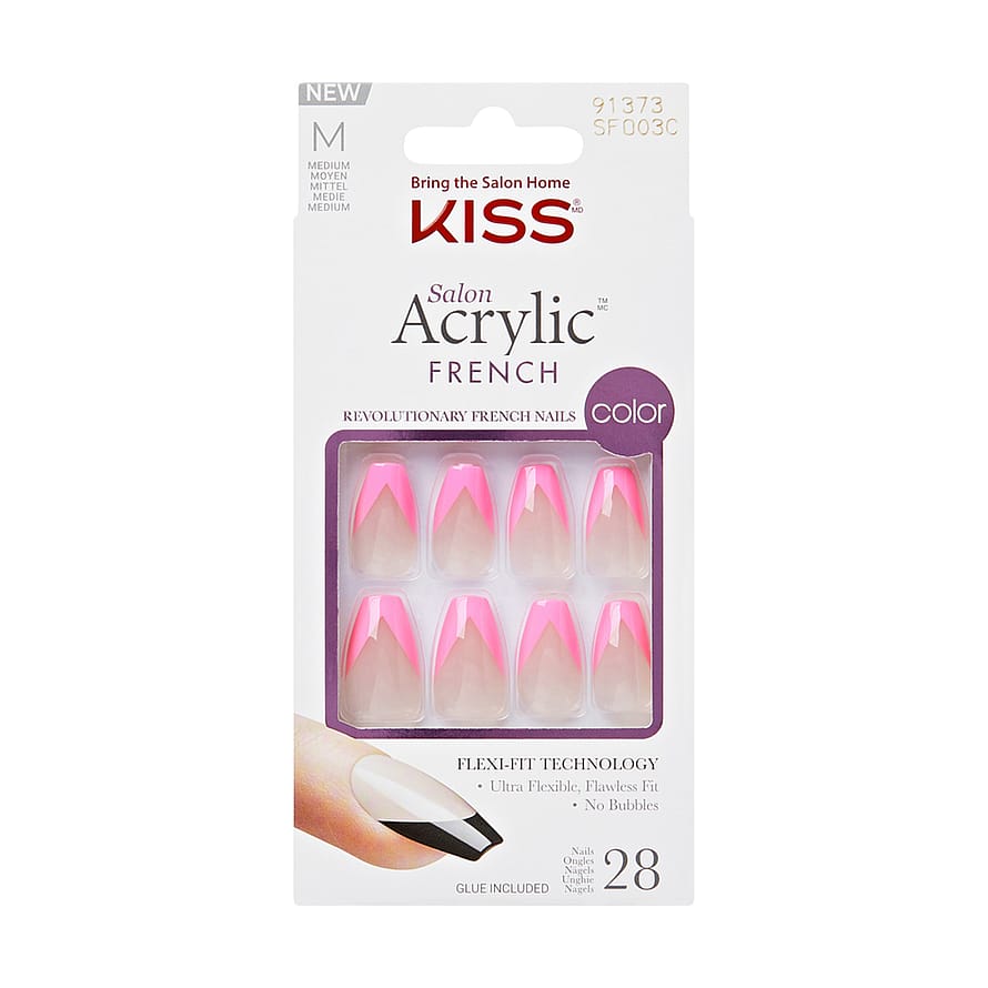 Kiss Acrylic French Color - Squared 28 pcs