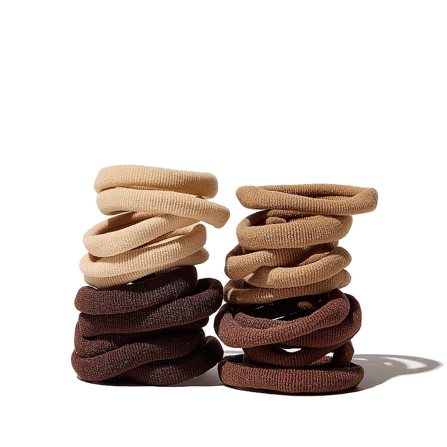 Hairlust Elastic Hair Ties 20 Pack Coffee
