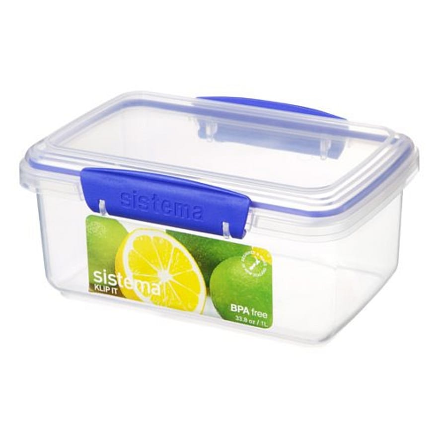 Sistema Opbevaringsboks, retangular Blå 1 l