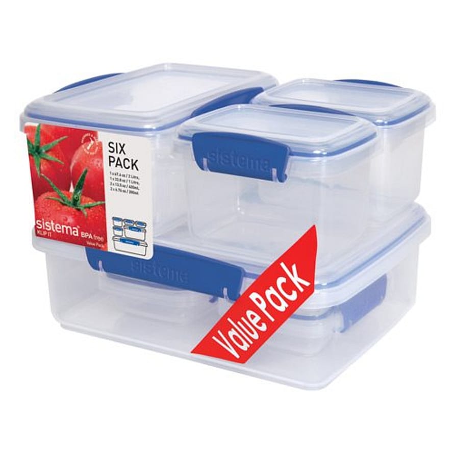 Sistema Opbevaringsboks 6-pak Blå