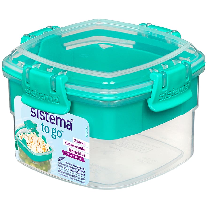 Sistema Snack To Go Box 2 Rum Assorteredt farver / 400 ml