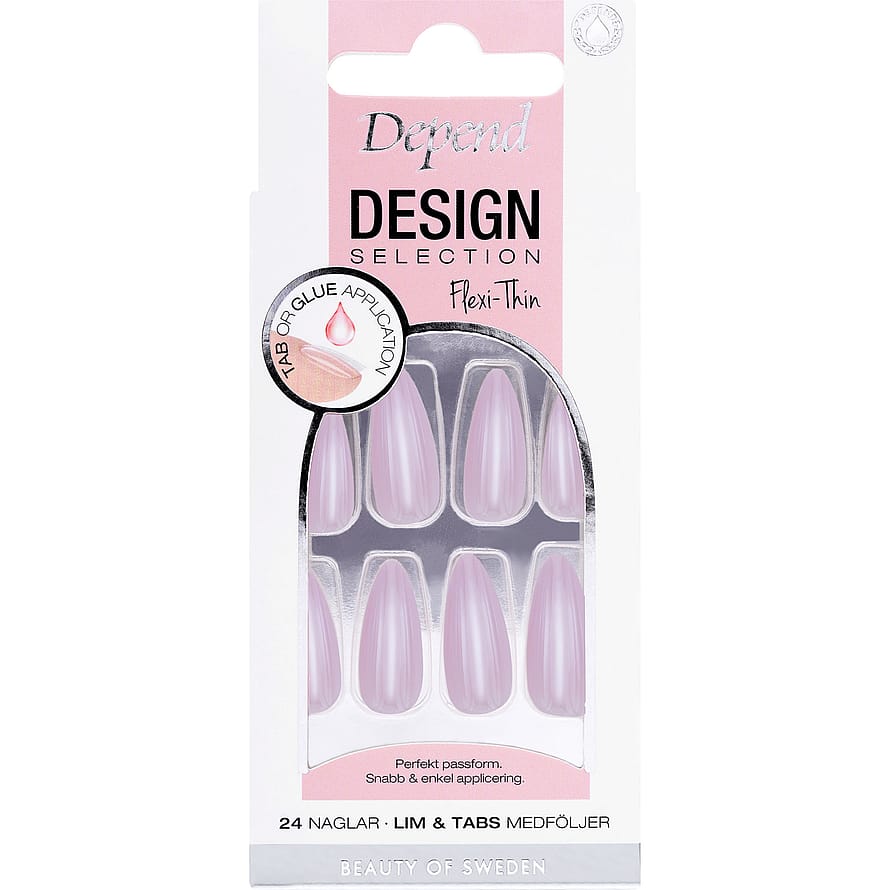 Depend Design Selection Almond Artificial Nail Cherry Blossom