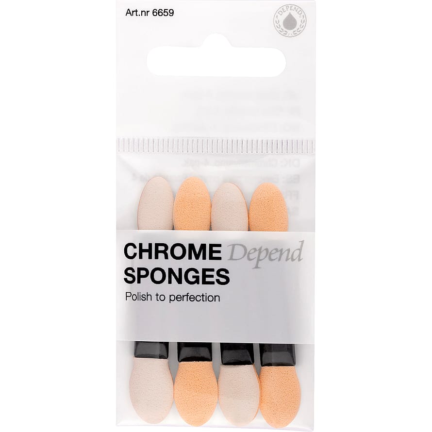Depend Chrome Sponges 4-pack Nail Decoration