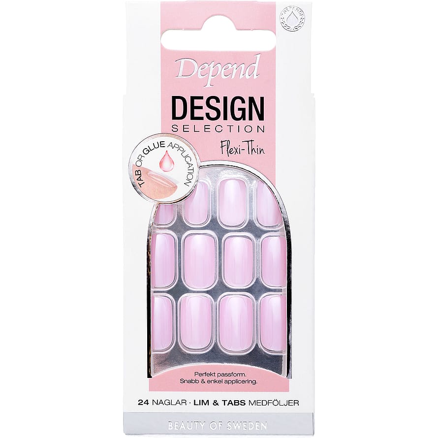 Depend Design Selection Medium Square Artificial Nail Cherry Blossom