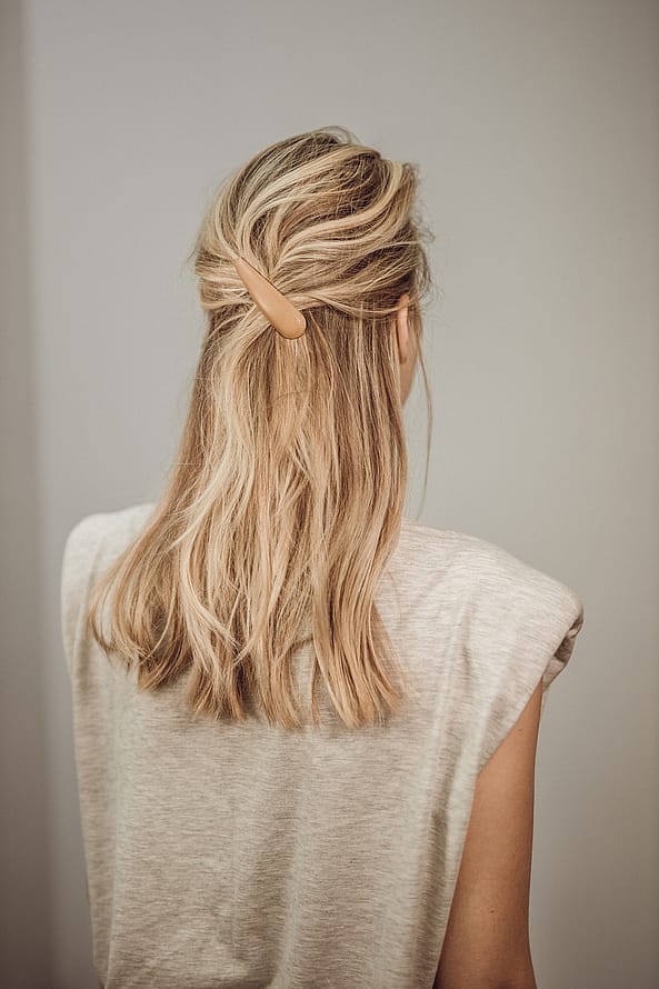 Corinne Vegan Barrette Big And Small 2-Pack Camel