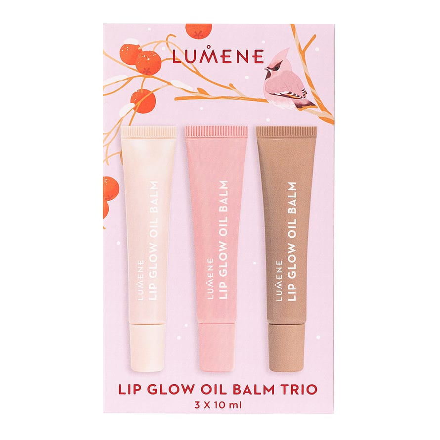Lumene Lip Glow Oil Balm Trio Gift Box