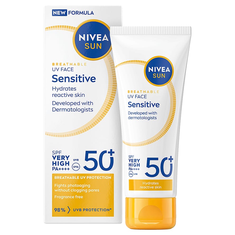 NIVEA Nivea Solskydd Ansikte UV Face Sensitive SPF50+ 40 ml