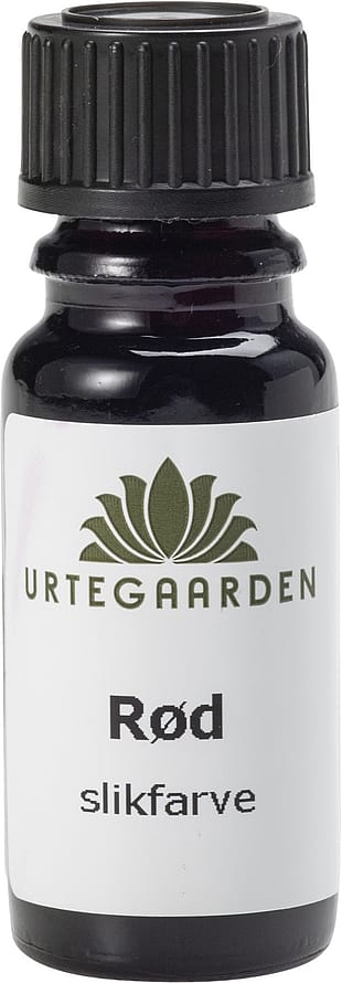 Urtegaarden Rød slikfarve 10 ml