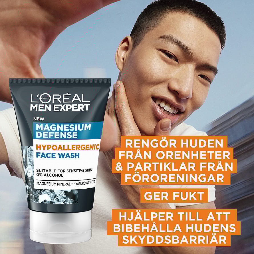 Men Expert Magnesium Defence Hypoallergenic Face Wash