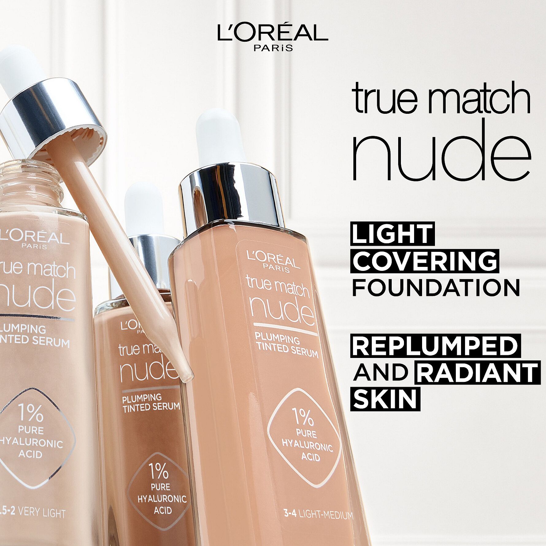 True Match Nude Plumping Tinted Serum Foundation