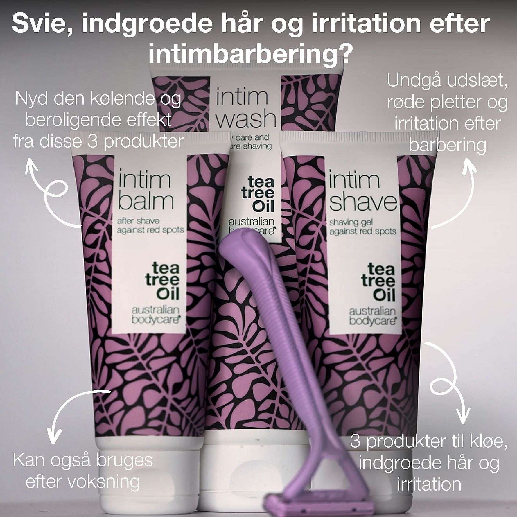 3-Step Intimate Shaving Kit For Smooth Skin Without Irritation, Redness & Ingrown Hairs