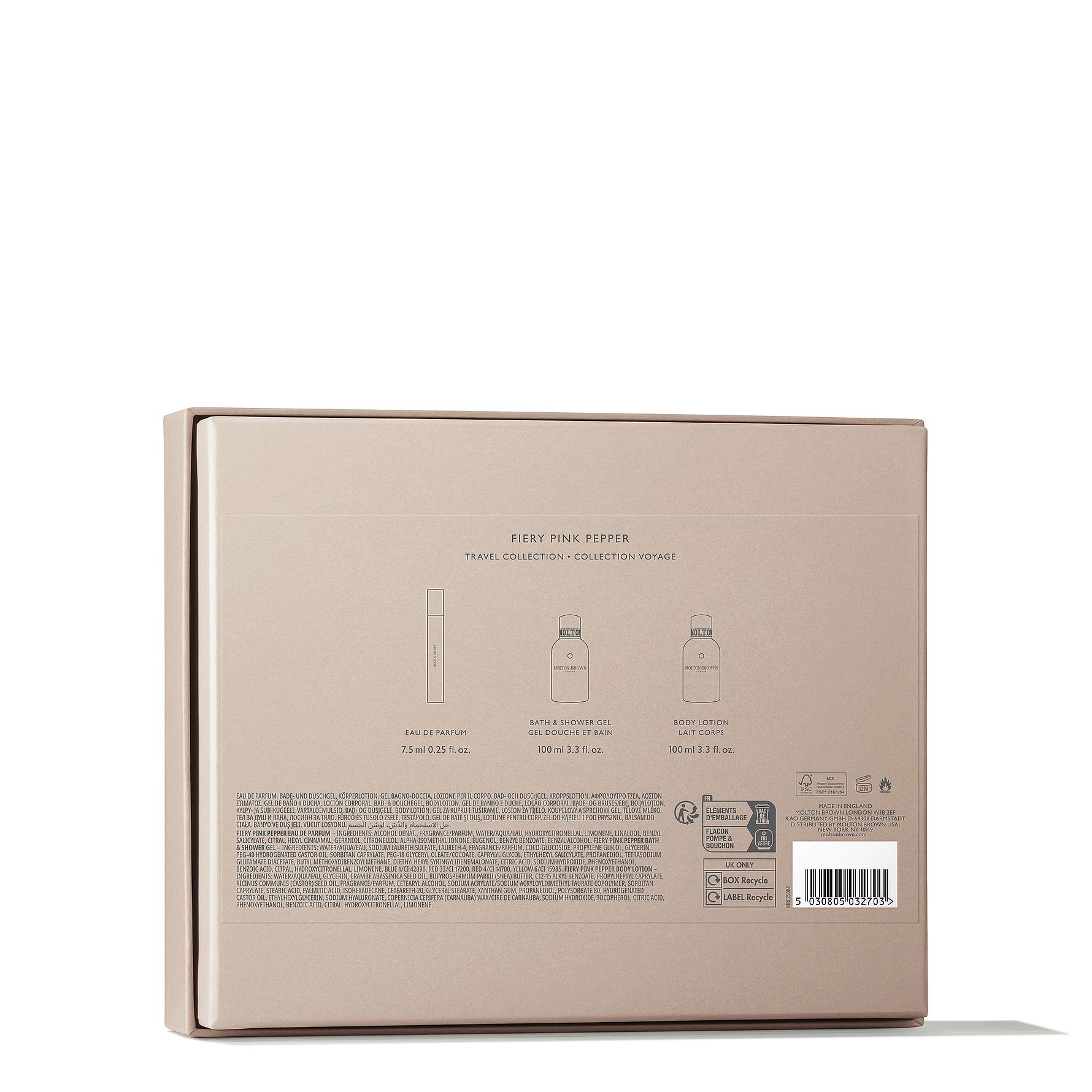 Fiery Pink Pepper Travel Lotion & Bath Gift Box