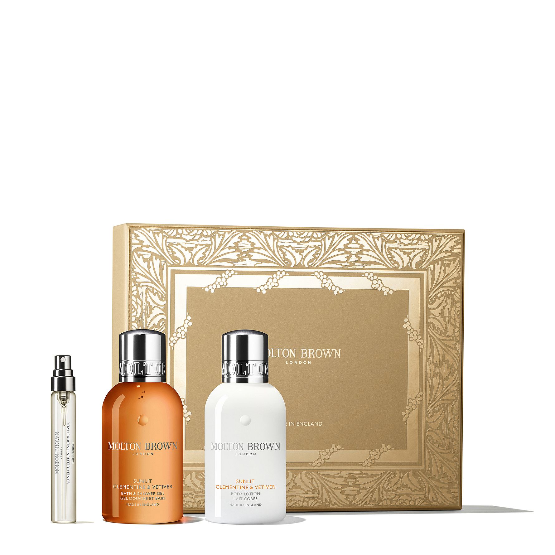 Sunlit Clementine & Vetiver Travel Lotion & Bath Gift Box