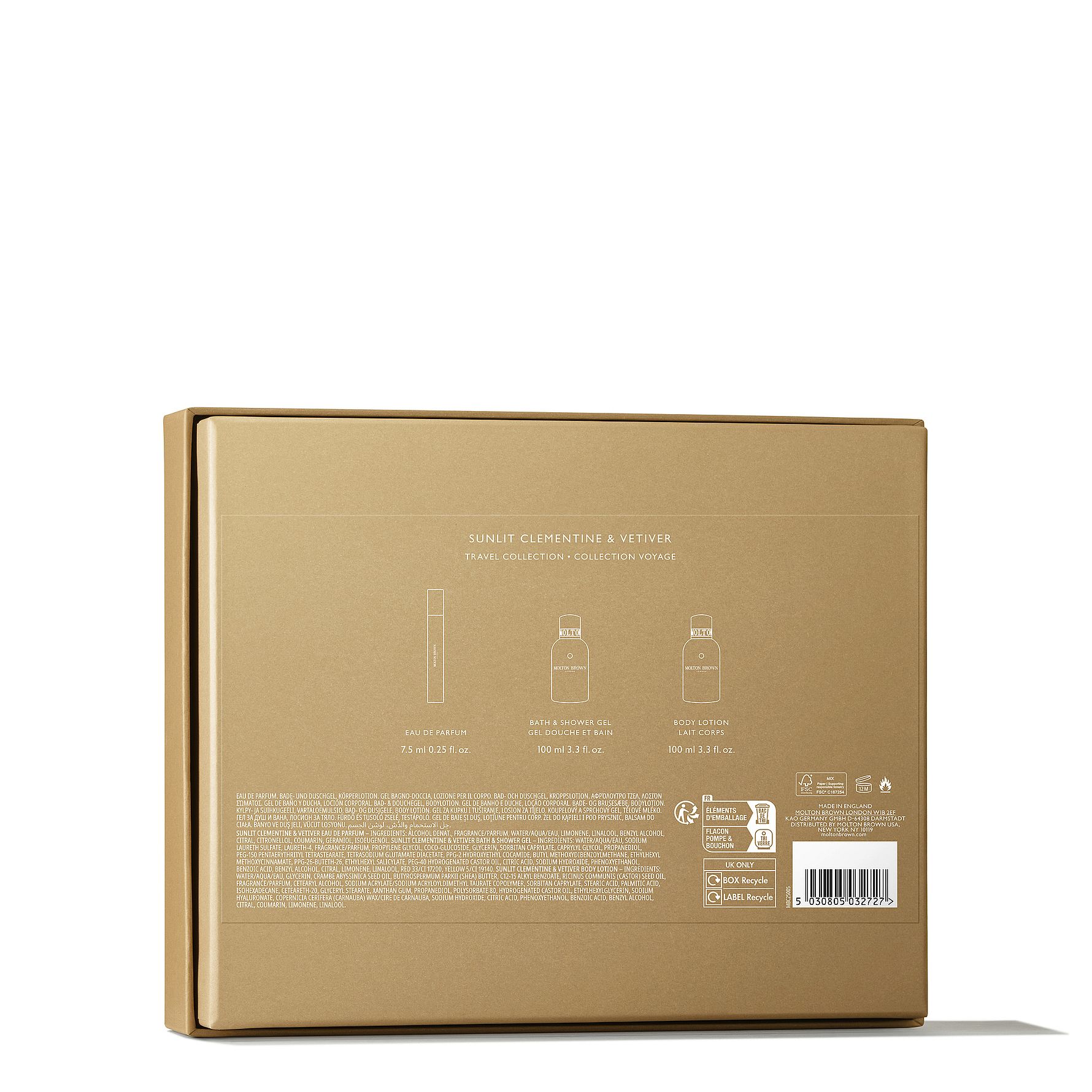 Sunlit Clementine & Vetiver Travel Lotion & Bath Gift Box