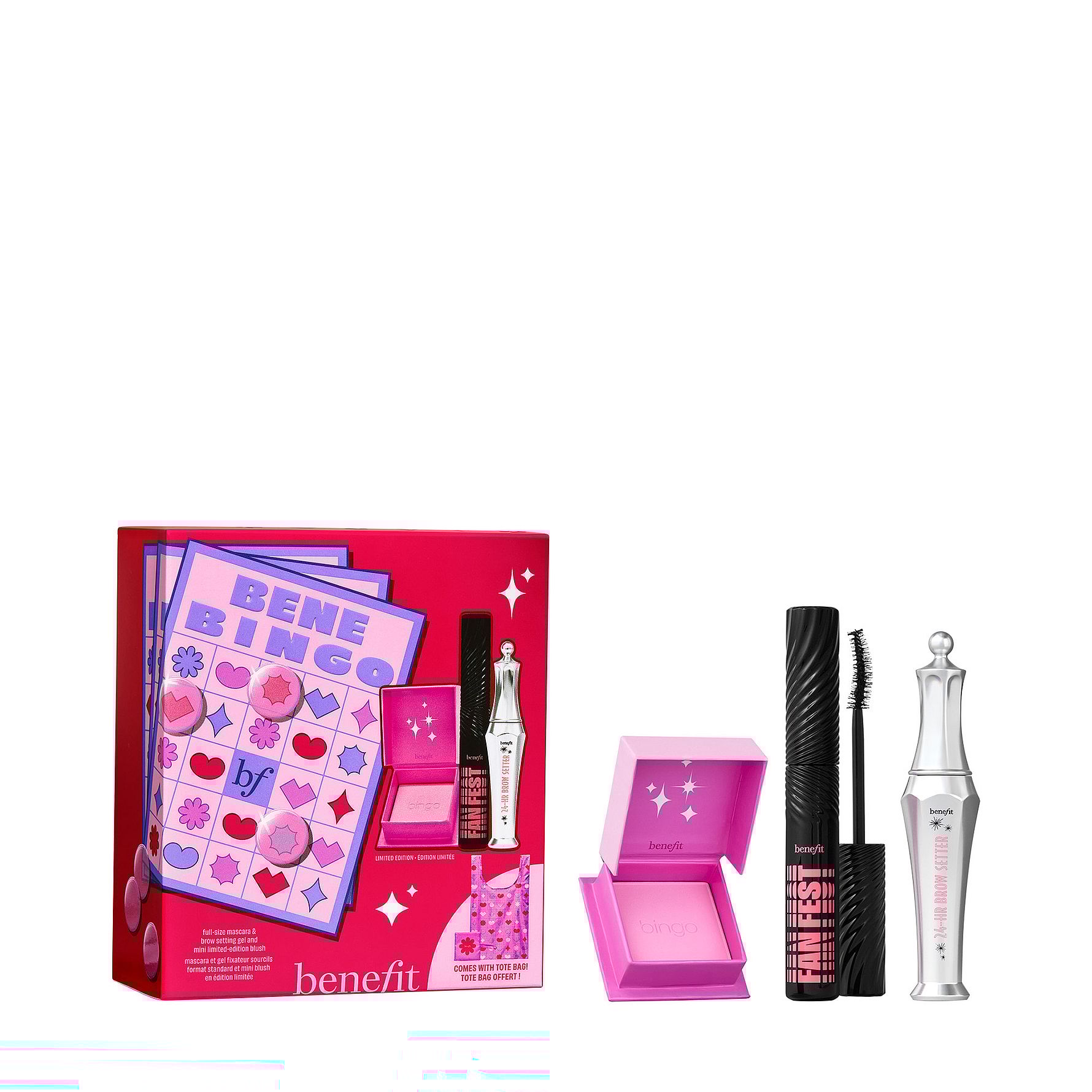 Benebingo - Mascara, Brow Gel & Limited-Edition Blush Christmas Beauty Set