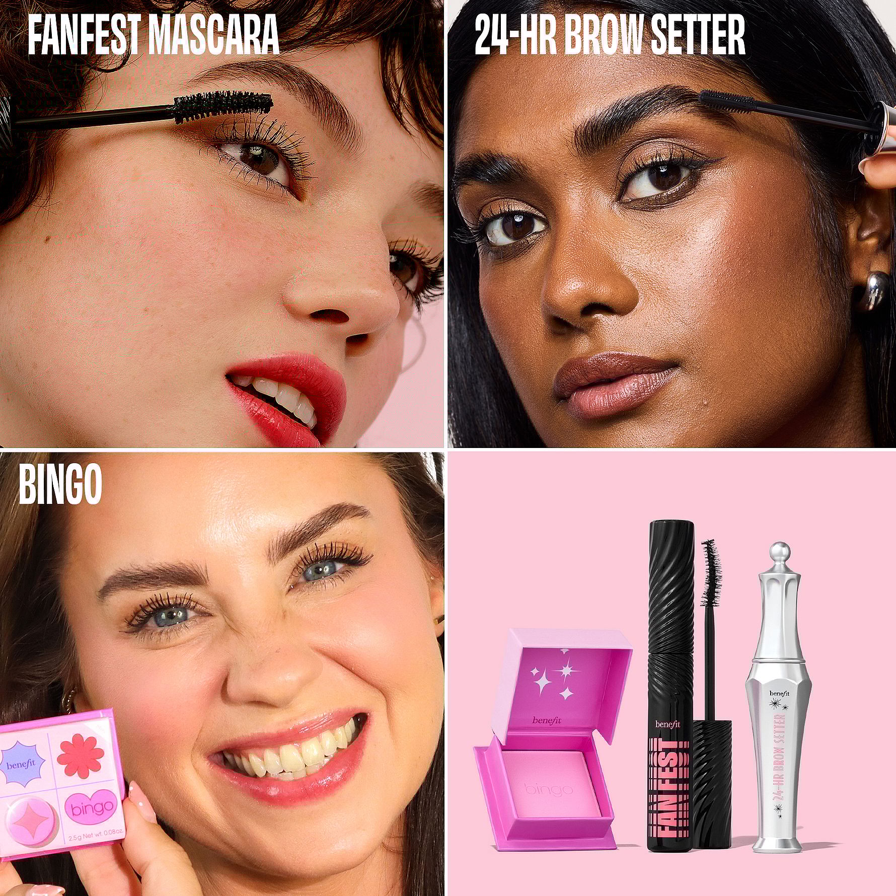 Benebingo - Mascara, Brow Gel & Limited-Edition Blush Christmas Beauty Set