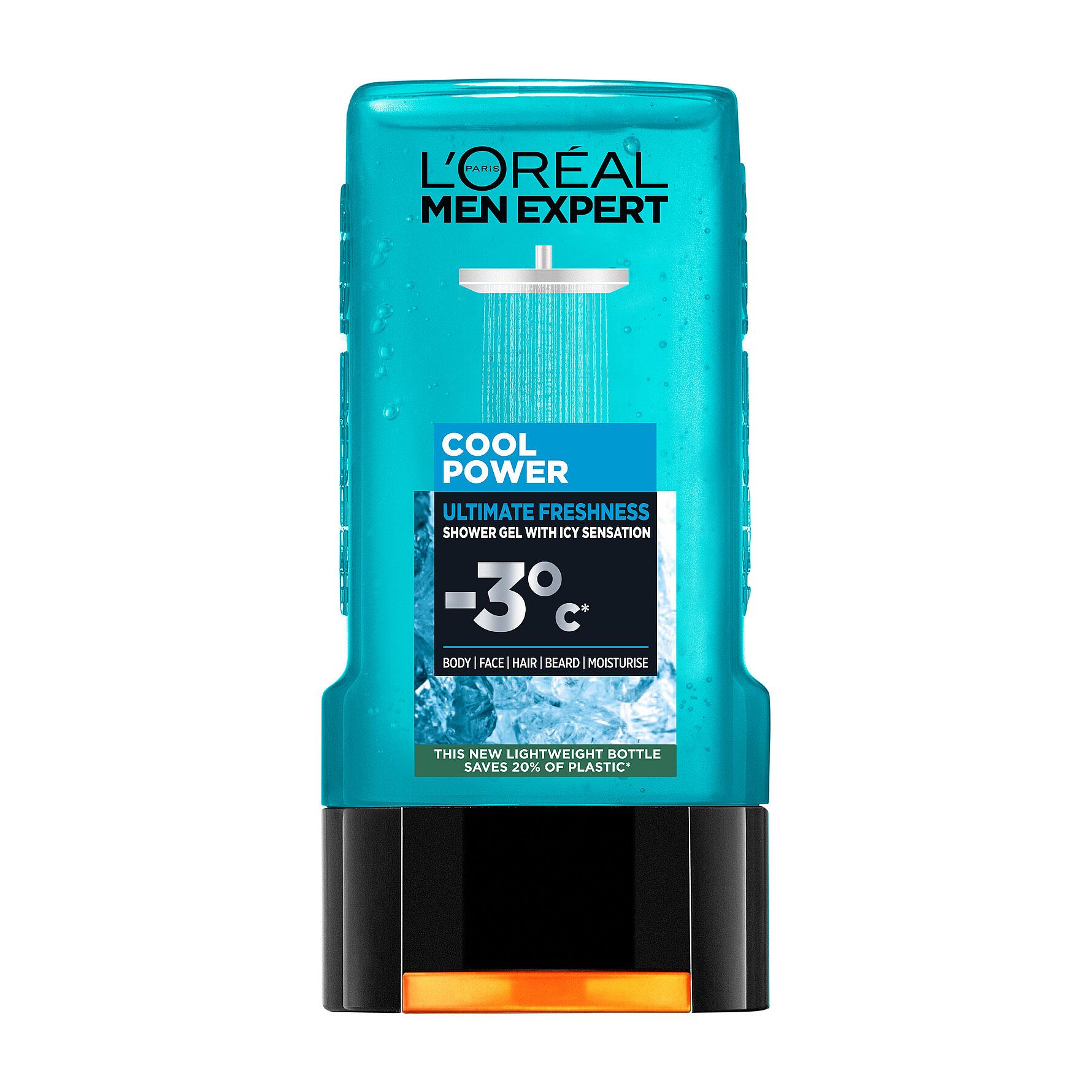 L'Oréal Men Expert Cool Power Duschgel – Extreme Frische Mit Kryo-Caps, 300 Ml – Für Körper, Gesicht & Haare