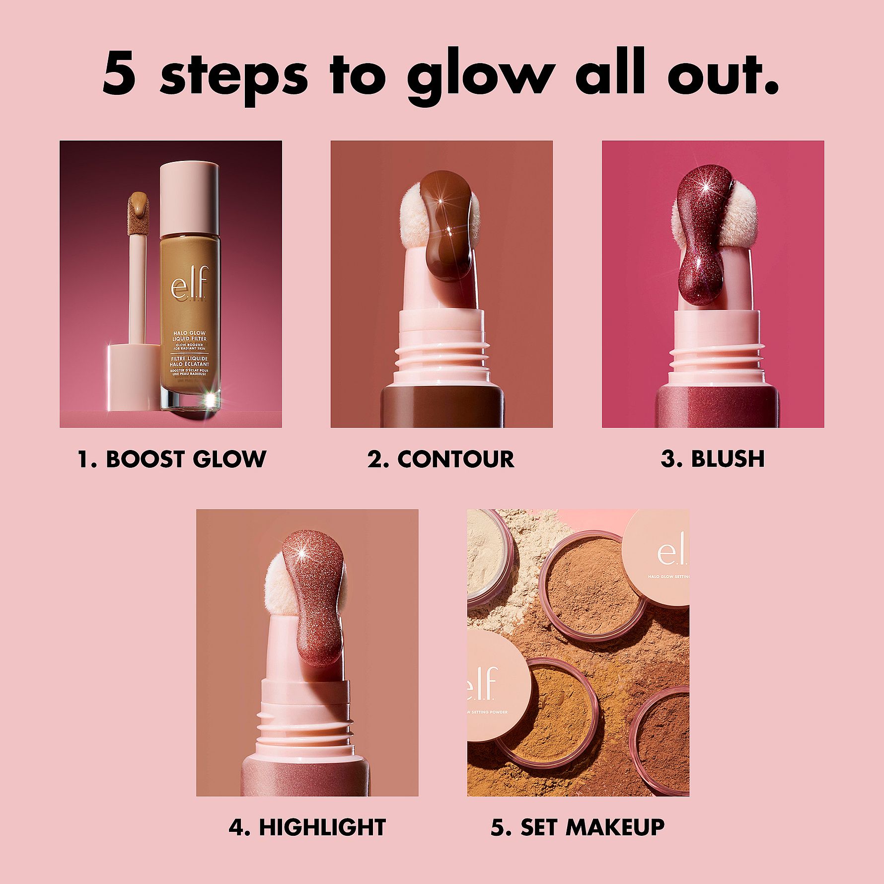 Applicateur De Contour E.l.f. Halo Glow - Teinte Moyen Bronze - Neuf Sous Emballage