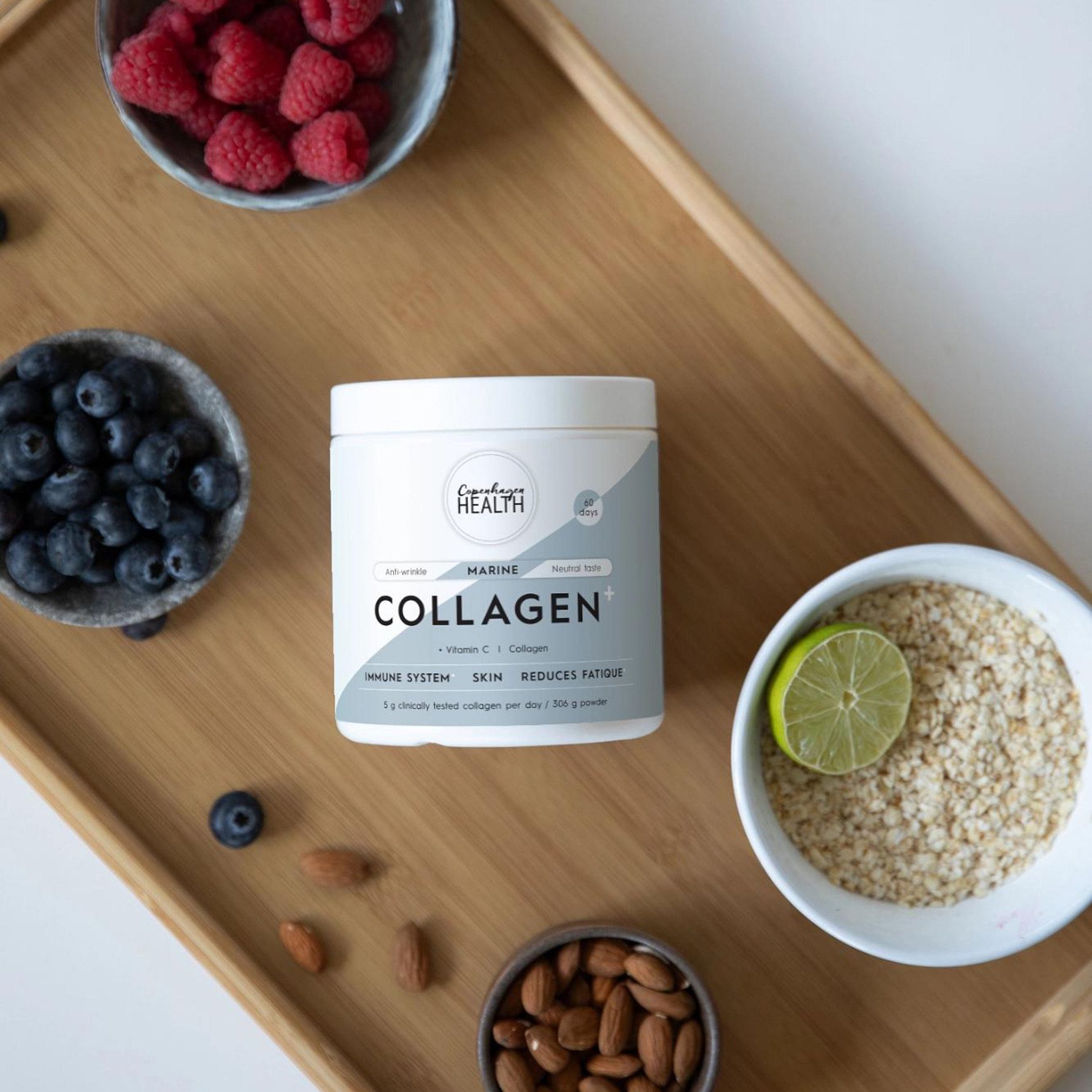 Køb Marine Collagen+ Pulver 306 g (60 dage) fra Copenhagen Health - Matas