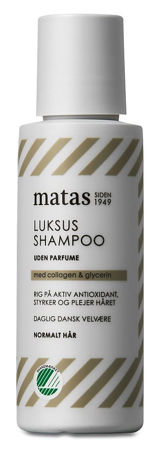 billede Hjemland Silicon Køb Matas Striber Luksus Shampoo 75 ml - Matas