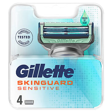 Overfrakke Begyndelsen rulle Køb Gillette Skinguard Sensitive Barberblade 4 stk. - Matas