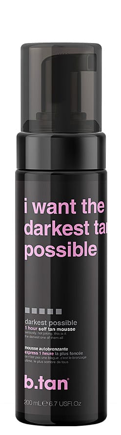 Køb b.tan i want the darkest tan possible… dark self tan mousse 1 hour Matas