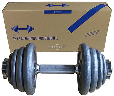 Køb Titan Life træningsudstyr Håndvægt Justerbar Cast Iron. Pcs. 15 kg - Matas
