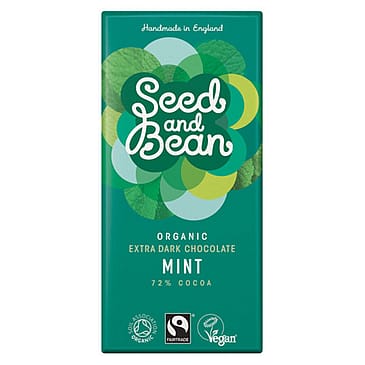 Seed & Bean Chokolade mørk 72% m. mint Ø 85 g