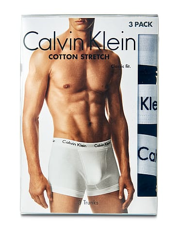 Calvin Klein Undertøj Trunks 3 Pack Black Sort/S
