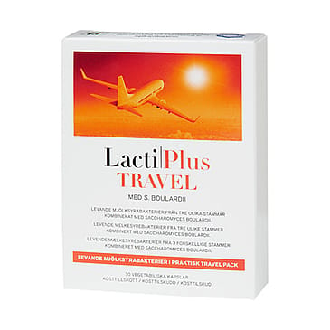Lactiplus Travel Mælkesyrebakterier 30 kaps.