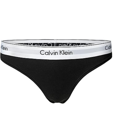 Calvin Klein Undertøj Modern Thong Black Sort/S