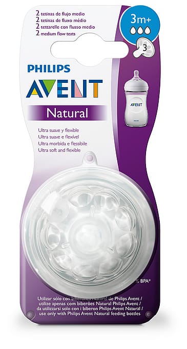 Philips Avent Flaskesut Natural V2 3 m 2-Pak