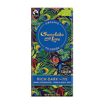 Chocolate and Love Chokolade mørk Rich Dark 71% Ø 80 g