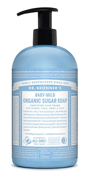 Dr. Bronner's Organic Sugar Soap Baby-Mild Neutral 710 ml